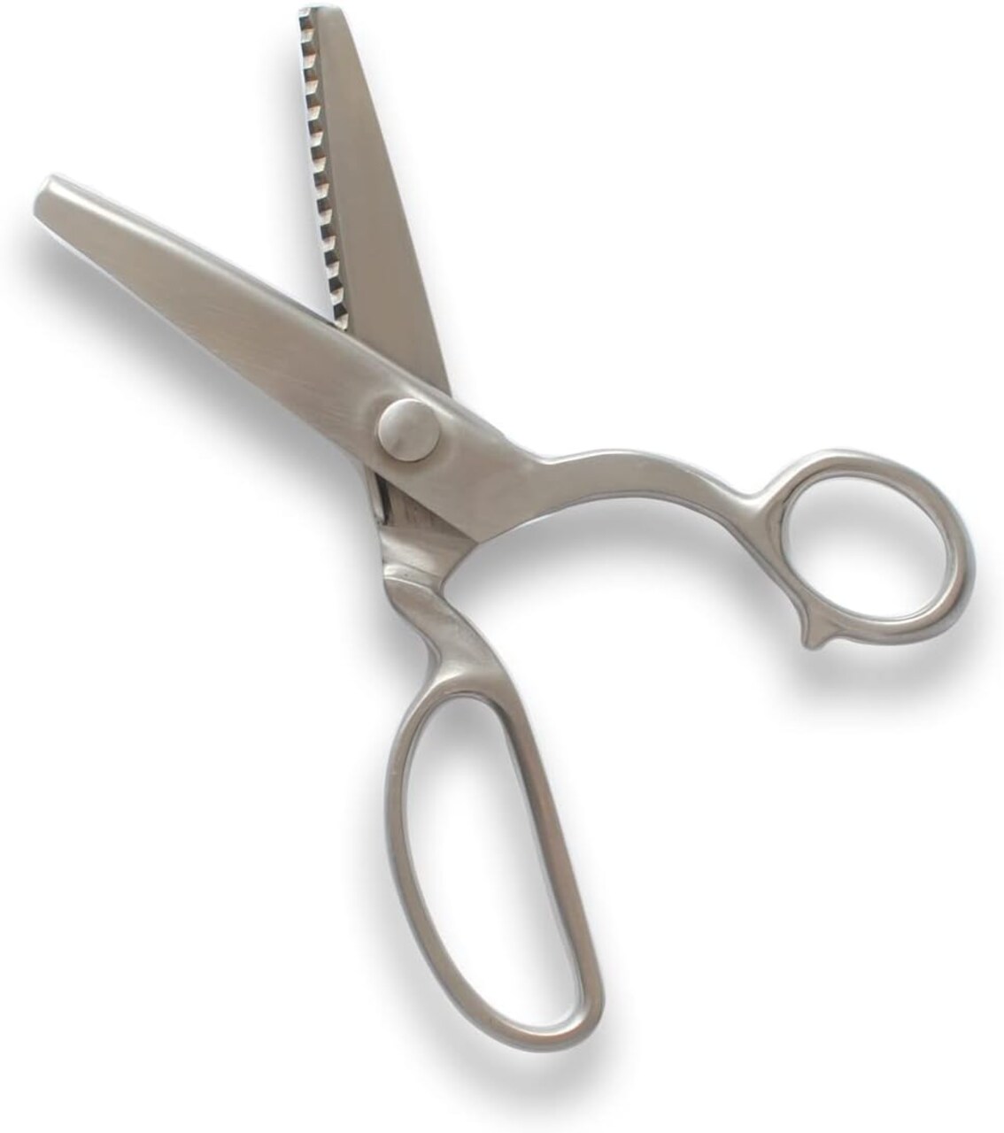 All Stainless Steel Pinking Shears Scissors for Fabric Heavy Duty Serrated Pinking Shears Decorative Edge Zig Zag Cut Scissors 8 Inch